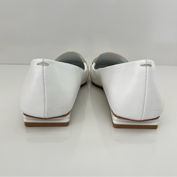 Franco Sarto White and Tan Flats with Bow Detail - Picture 9 of 12